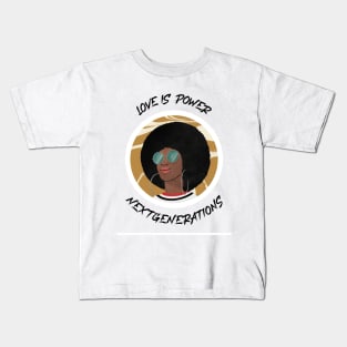 Love Black Coffee Afro Power Kids T-Shirt